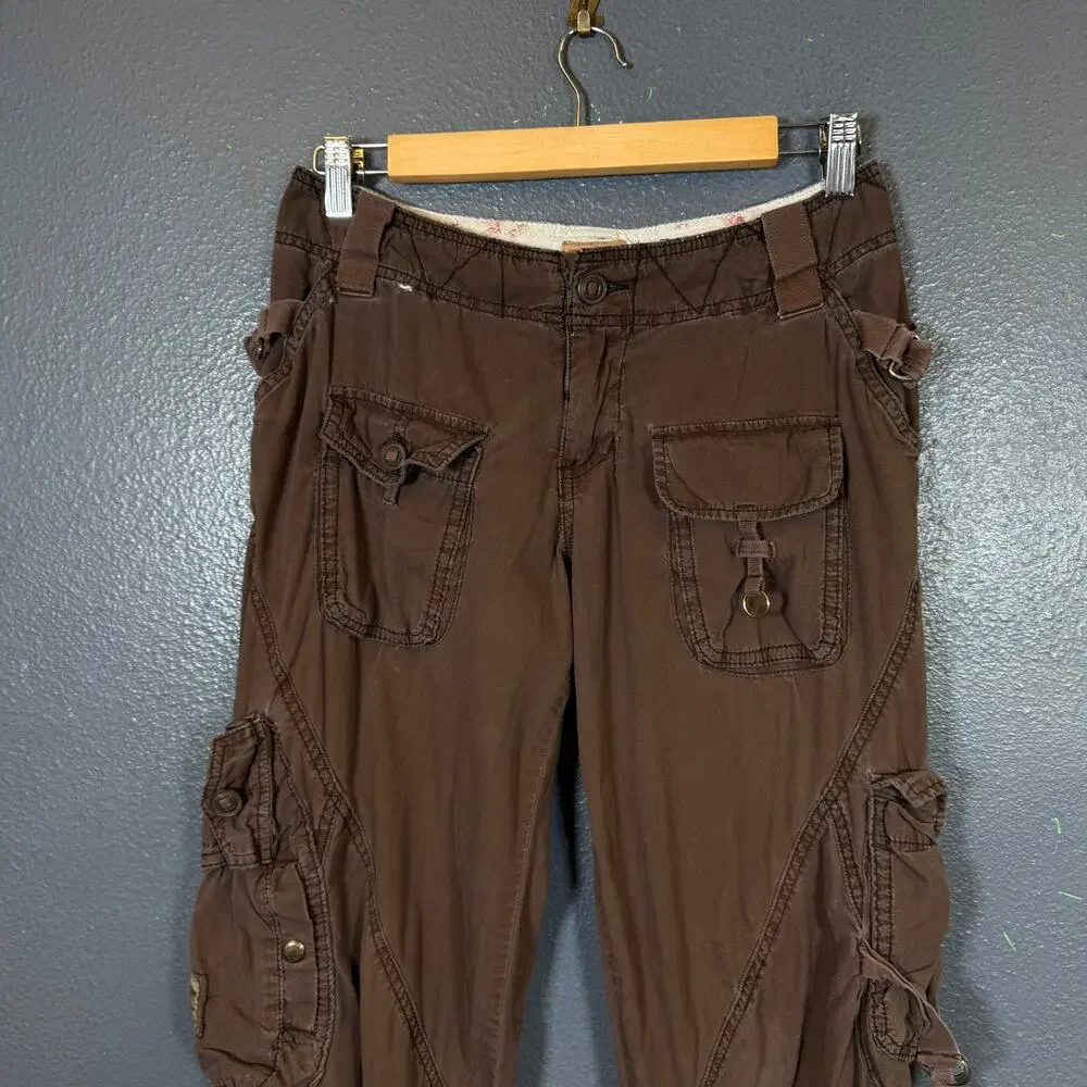 Abercrombie and Fitch 29/31 brown DISTRESSED CARGO VINTAGE Y2K baggy